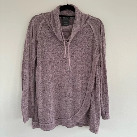 Chelsea and Theodore Pink Cowl Neck Jersey Pullover Sweater Size Large - Picture 1 of 5